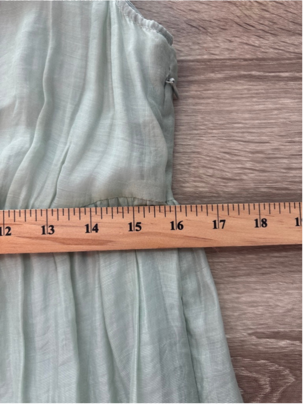 THE KORNER Light Green Sleeveless Tiered Maxi Dress Size S Cottagecore Boho Chic - Picture 6 of 10